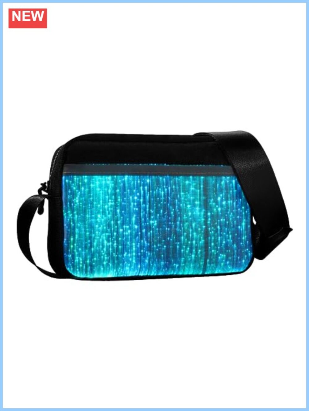 LED Light Up Fiber Optic Crossbody Bag Glow Purse Mini Shoulder Bag